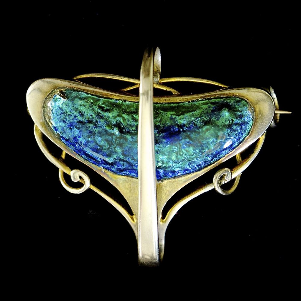 Murrle Bennett, gold and enamel brooch