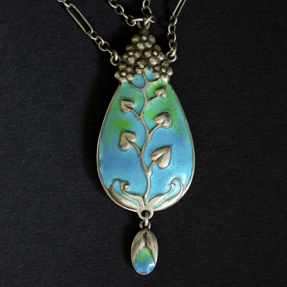 Murrle Bennett, silver and enamel pendant.